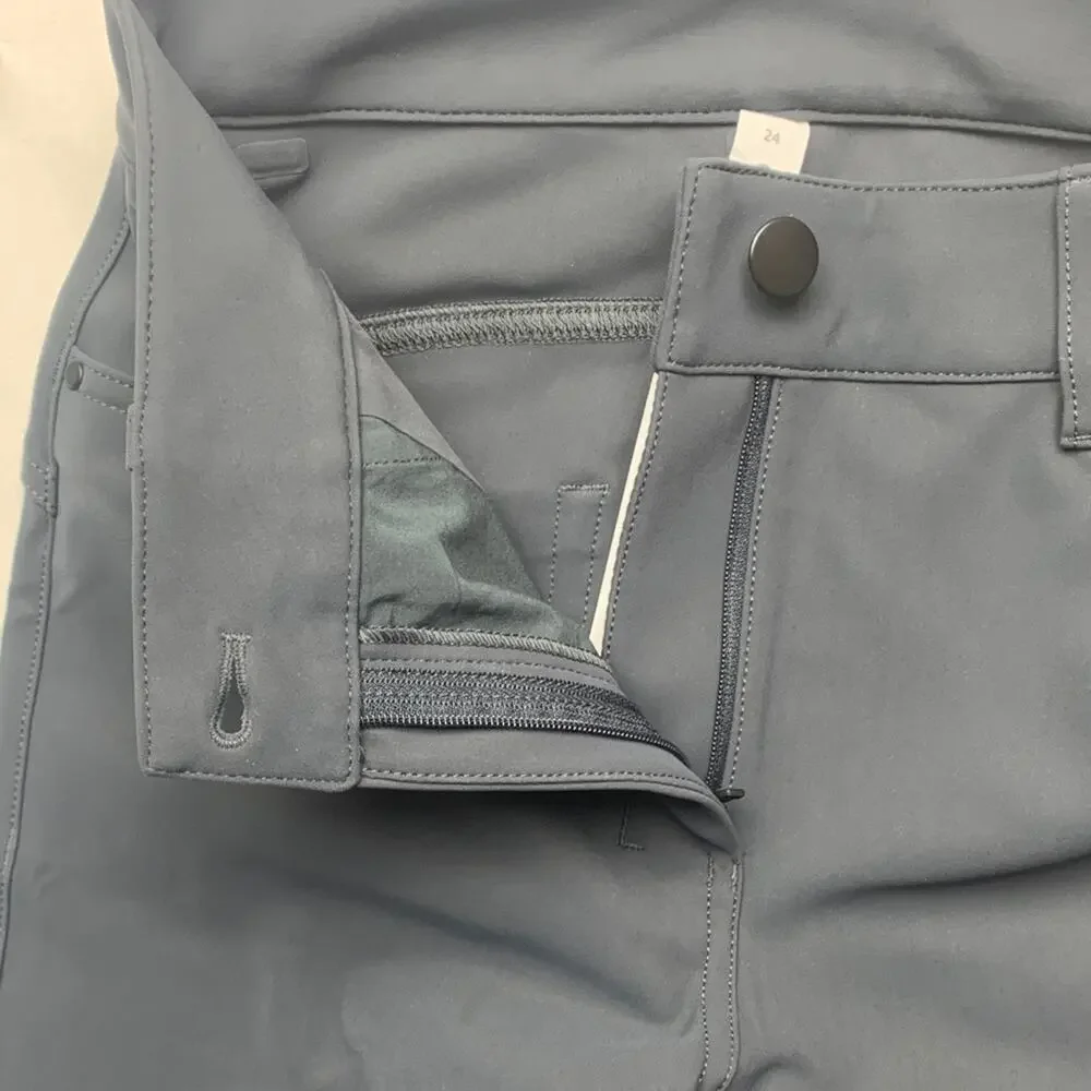 Lululemon size 24 new City Sleek Slim-Fit High-Rise Pant gray riding athletic